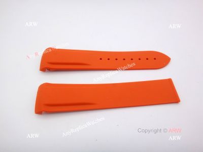 Aftermarket Omega Planet Ocean Orange Rubber Strap 22mm / Replica Watch Bands